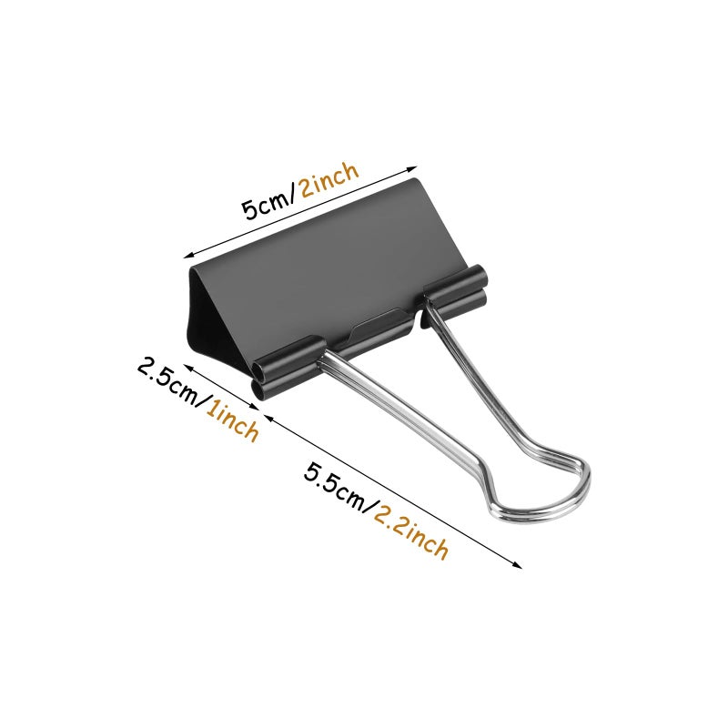 KTOJOY Extra Large Binder Clips (36 Pack) 2 Inch  Big Paper Clamps for Office Supplies  Black - Image 4